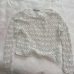 zara top crochet size small