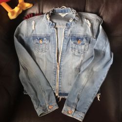 Cisono Jean jacket Junior  DJK312 media wash size XL NWT, please see the Measurement: sleeve 19 inches inches, shoulder top to bottom 20inches