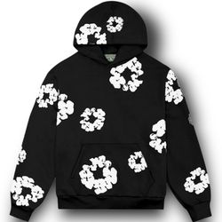 Premium Denim Tears Black/White Cotton Wreath Hoodie 