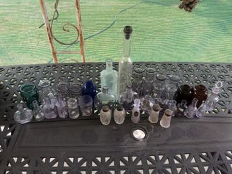 Antique Glass Medicine And Perfume Bottles
