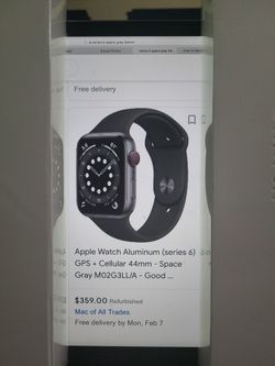 Brand New Never Opened Series 6 Space Gray Aluminum Case Blac Sport Band 44MM