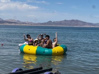 Huge water trampoline