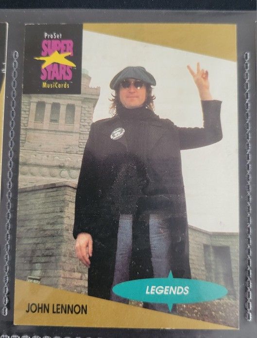 1991 Pro Set Super Stars Musicards Legends John Lennon #15 Card