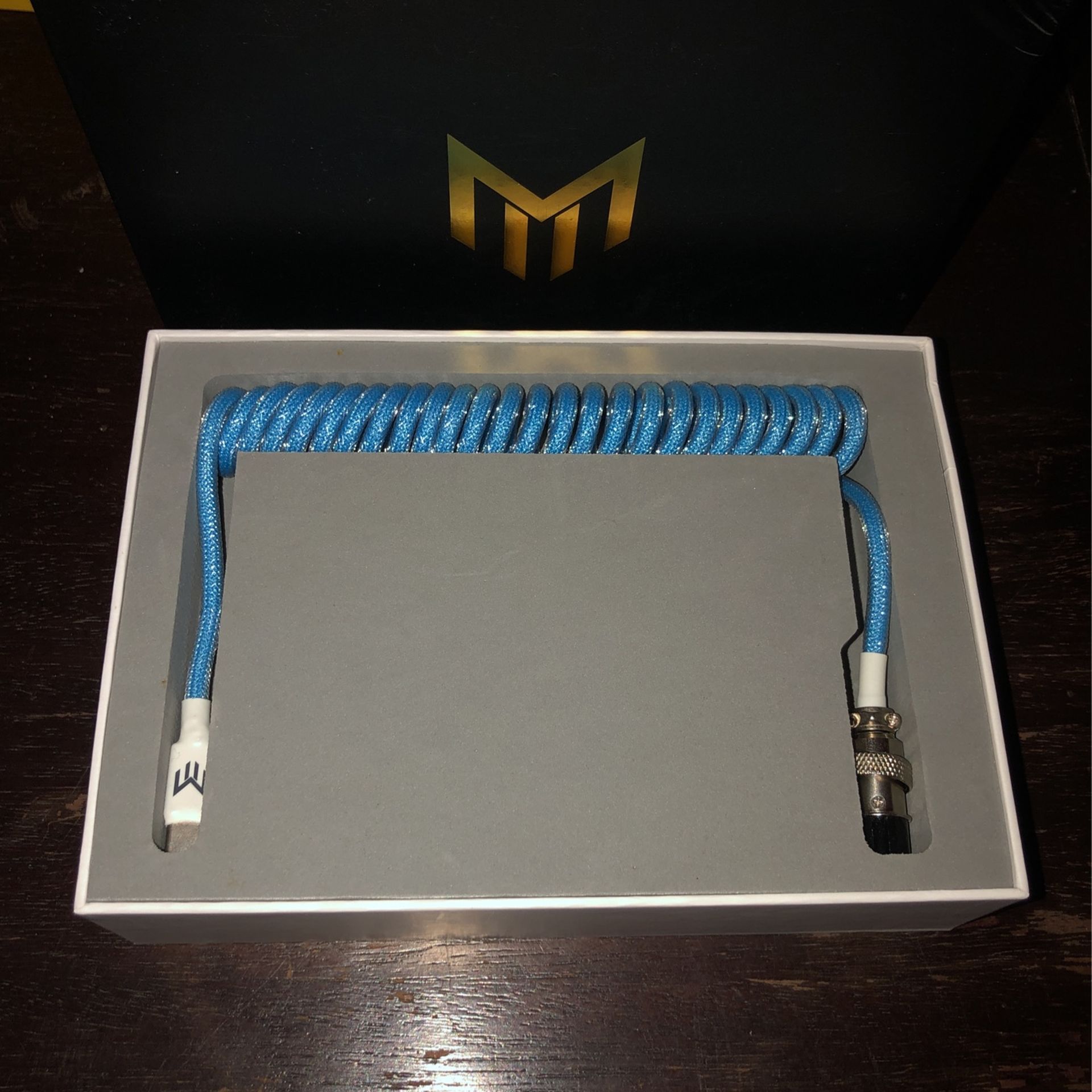 Diamond Blue Coiled Cable