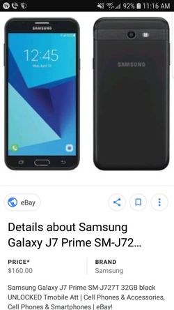 Samsung Galaxy j7 prime metro