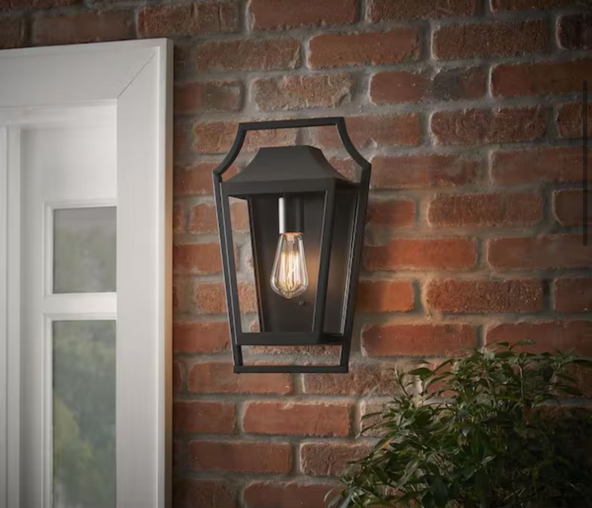 Elsmere 16 in. Matte Black 1-Light Outdoor Line Voltage Wall Sconce with No Bulb Included