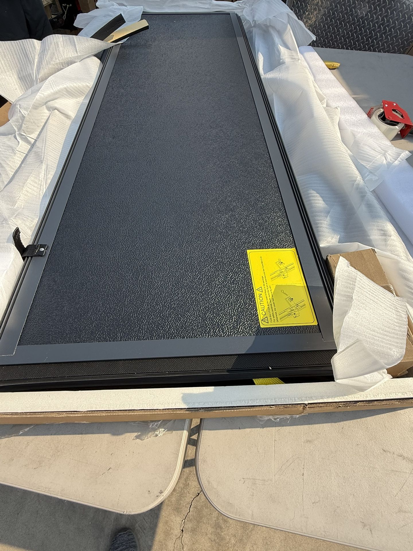 Xcover Low Profile Hard Folding Truck Bed Tonneau Cover, Compatible With 2015-2025 F150 Pickup 5.6 Ft Bed