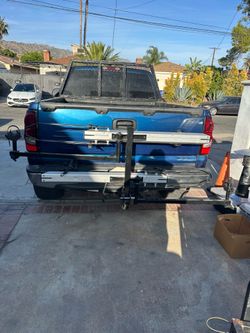 2-BIKE HITCH  E-BIKE RACK  WITH RAMP,  FOLDABLE Pick up in Sun Valley Cash only  Link is at the bottom if you need more info      https://offerup.com/