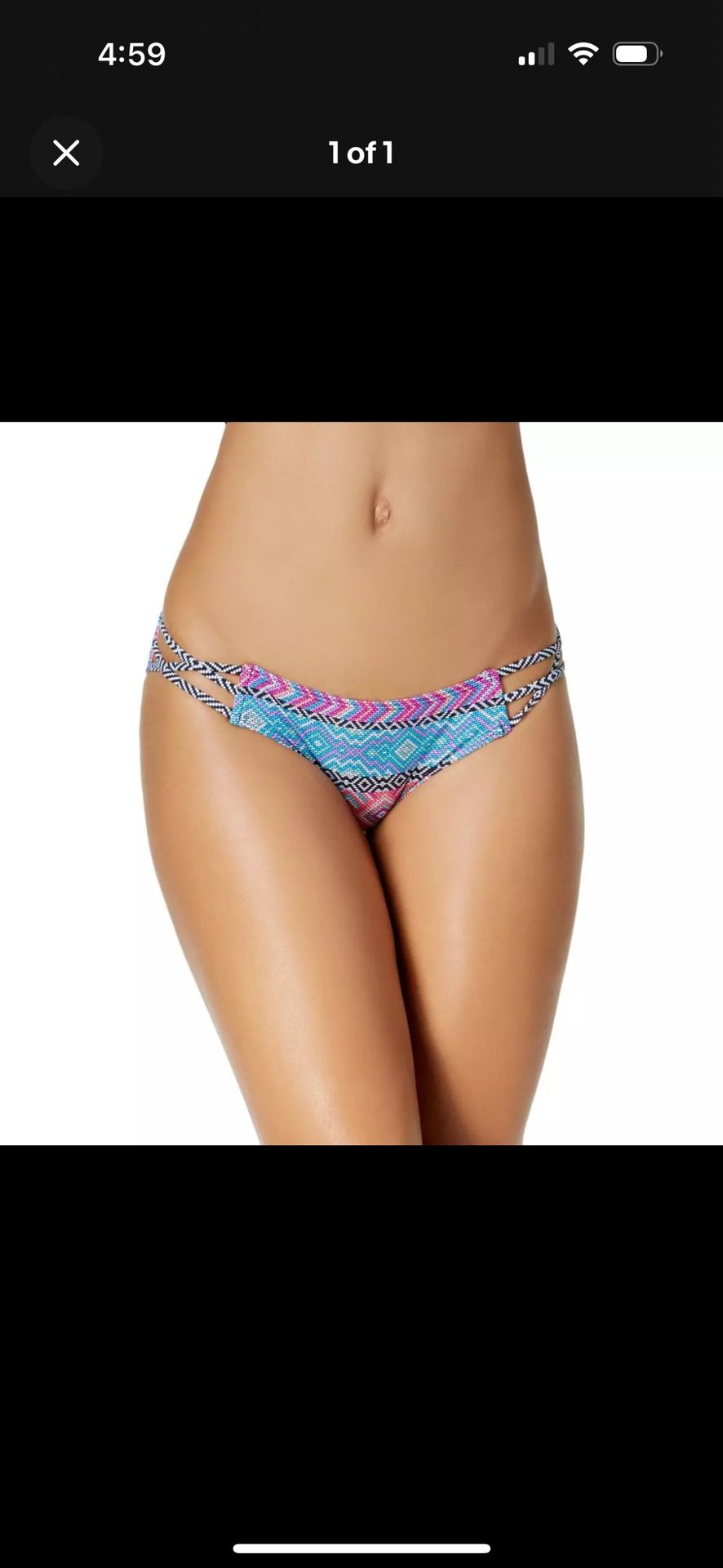 Sundazed Womens Stunner Pink Hipster Tribal Print Bikini Swim Bottom Large 2502