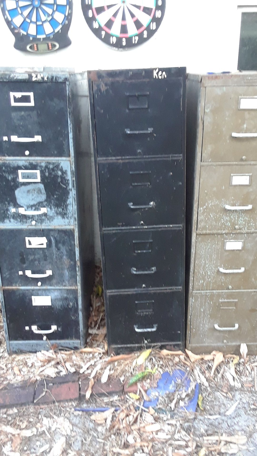 Metal file cabinets