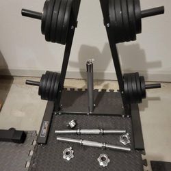 Dumbbell Weight Rack + Plates 