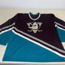 Ccm Anaheim Mighty Ducks Jersey NHL Purple CleaN Vintage Mens Xl Maska Mic Usa