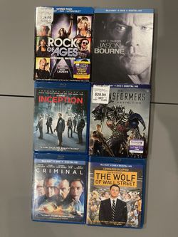 Set Of 6 Blu-Ray Top Movies