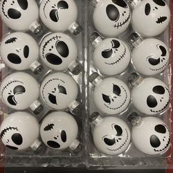 Box of 8 Nightmare Before Christmas Ornament Assorted  Jack Faces
