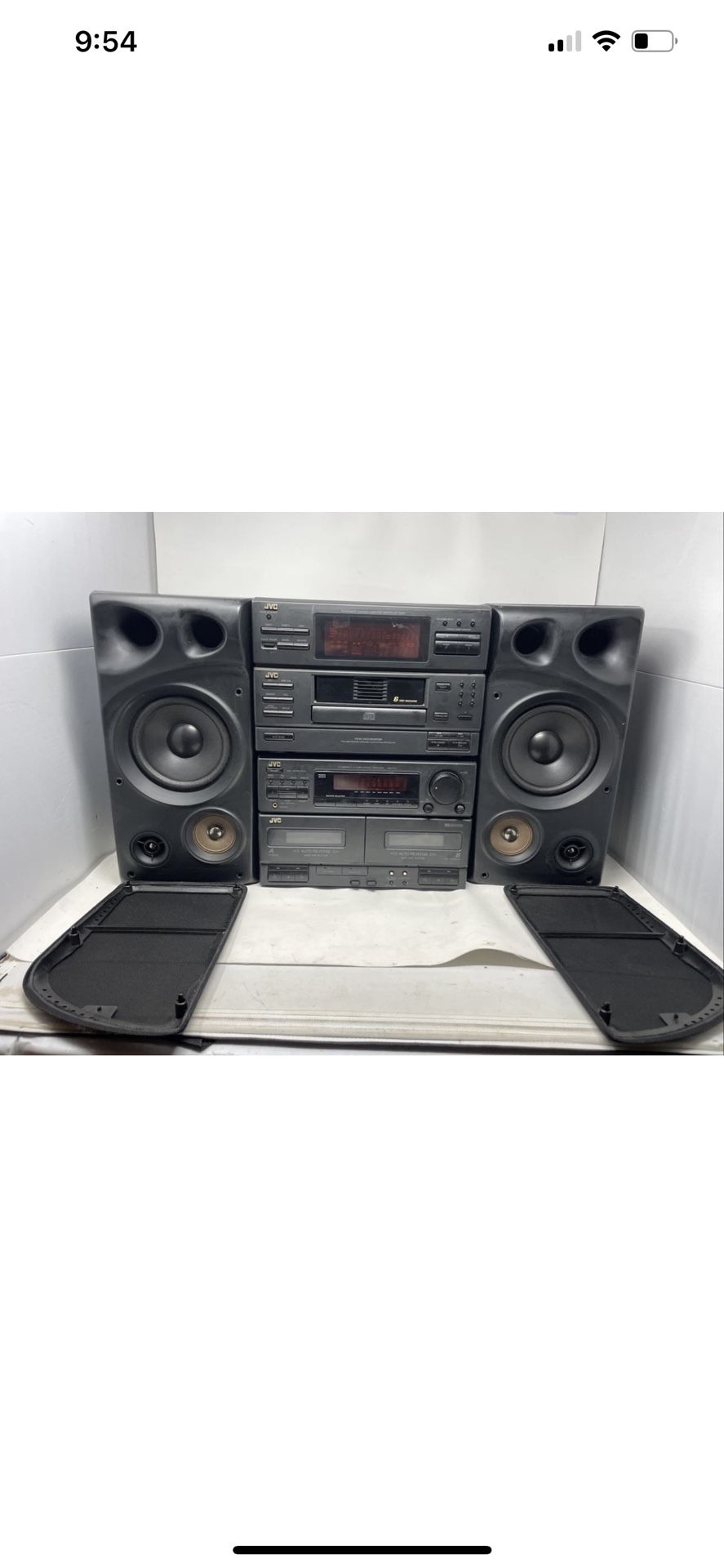 JVC MX-C5 Compact Component System 6+1 Cd *CD Not Read/Dual Tape Works Check Pho