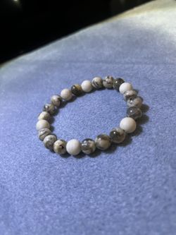 Cream and Brown Natural Stones Bracelet 