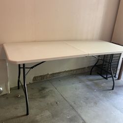 White Folding Table 6ft. 
