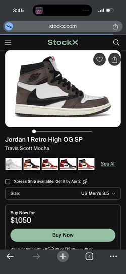 Jordan 1 Travis Scott Mocha Hightop