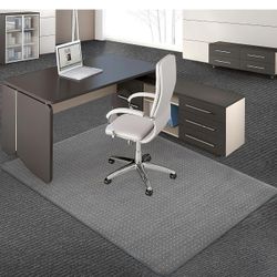 BesWin Office Chair Mat for Carpeted Floors, 46'' x 72'' Large Desk Chair Mat for Low Carpets, Premium Quality Hard Carpet Protector for Work, Home, G