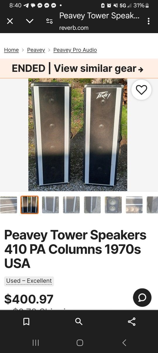 Peavey Tower Speekers 1970S