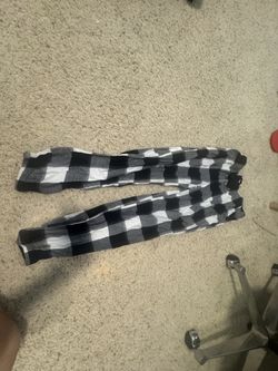Black and White Plaid Pajama Pants