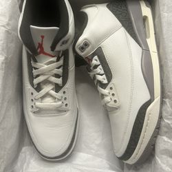Jordan 3 Cement Grey Size 11 New 