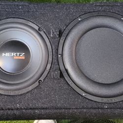 Hertz EBX-F20 Energy  8" 200W RMS Shallow Loaded Subwoofer Box With 10" Passive Radiator 600W Max 4 Ohm