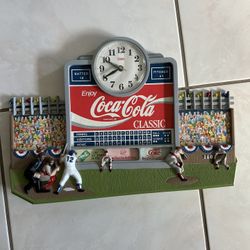 Vintage Burwood Coca Cola Baseball Stadium Clock-Complete & Untested