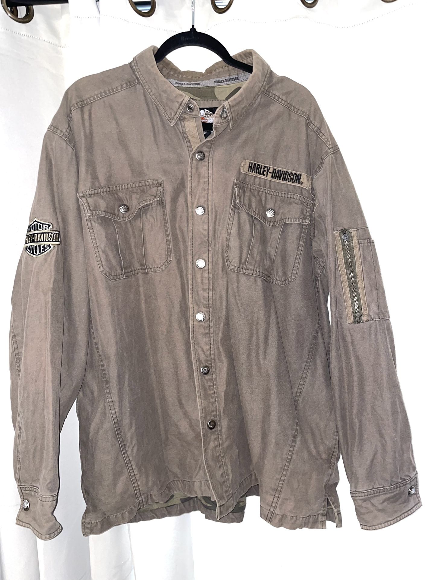 Harley-Davidson Military Green Canvass Jacket XL