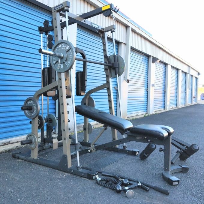 Nautilus smith machine with pulley system sale