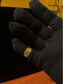 10kt gold nugget ring