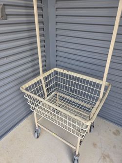 Laundry basket / vintage Laundry cart / cart / roller