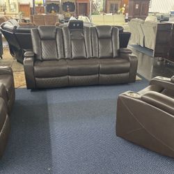 3Pieces Power Recliners Sofa, Love Seat And Chair