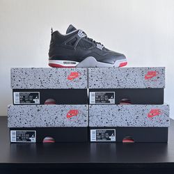 Air Jordan 4 Bred Reimagined Sizes 9.5, 10, 11.5, & 12