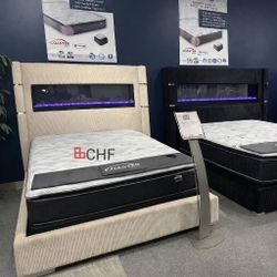 New Eastern King Flame Visualizer Bed Frame  // Mattress Sold Separately 