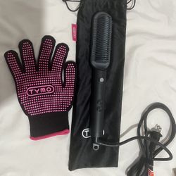 Tymo Ring Hair Straightening Comb-Black 1 1/2”