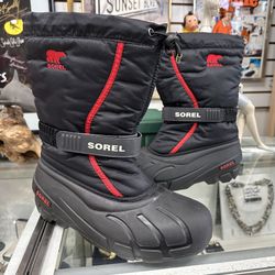 Authentic Youth Sorel Flurry Winter Boots Sz 7 Removable Insert Waterproof / EXCELLENT 