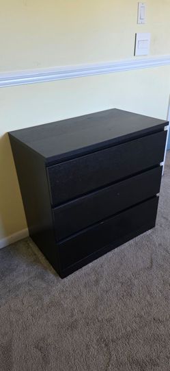 IKEA MALM Desk, Dresser & Nightstand / Storage Cabinet – Black Brown