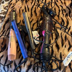 Two Blow Dryers And Two Straighteners 