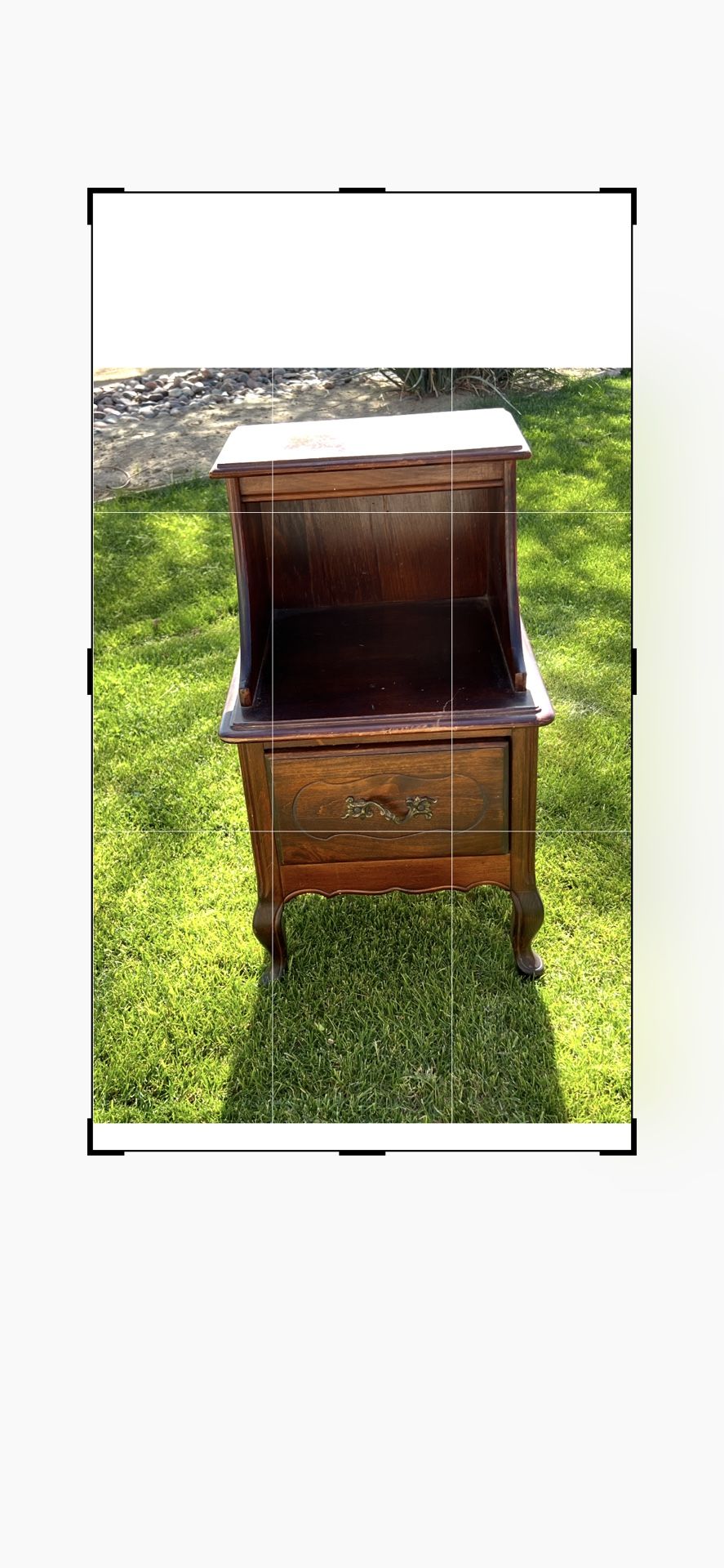Antique Sold Wood Side Table