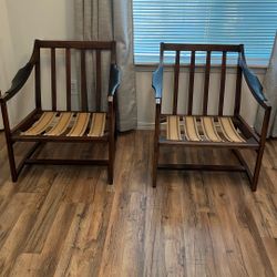 Pair Of Teak Danish Lounge Chairs