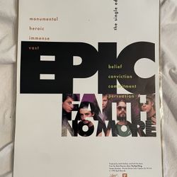 Faith No More - Epic Trade Ad RARE Poster