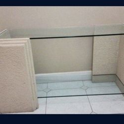  End Table Glass & Stone