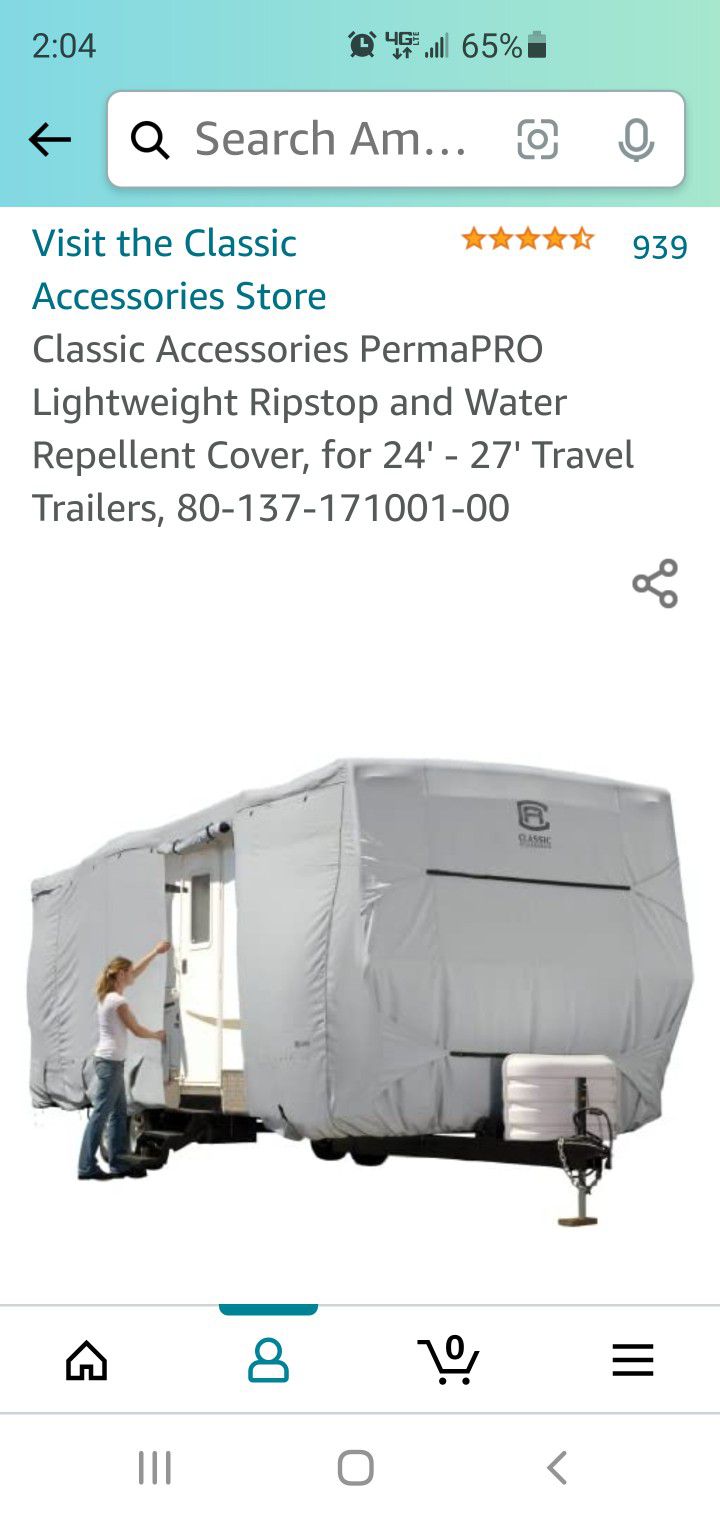 RV Trailer Cover Fits  24-27 Ft