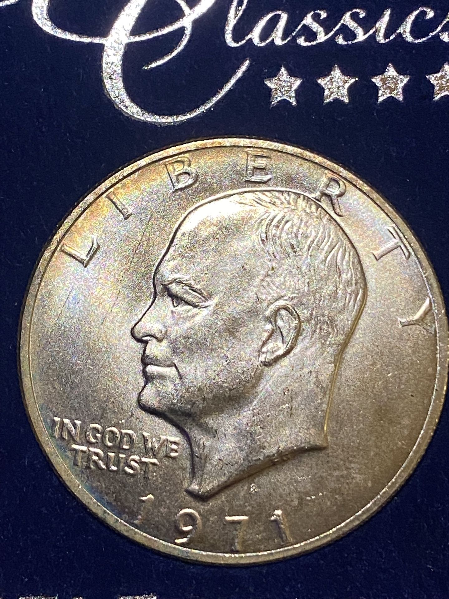 One silver 1971 Eisenhower rainbow town slash 1946 rainbow town Roosevelt