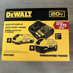 DEWALT 20V MAX Lithium-Ion 6.0Ah and 4.0Ah Battery and Charger Starter Kit