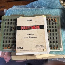 Bullet Mark Sega With Manual Arcade Video Game Untested PCB Board Cm 