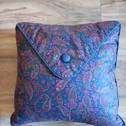 Longaberger Paisley Print Accent Square Pillow
