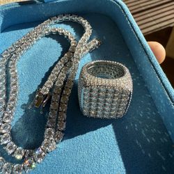 Moissanite Lab Diamond Ring Men’s Size 7.5