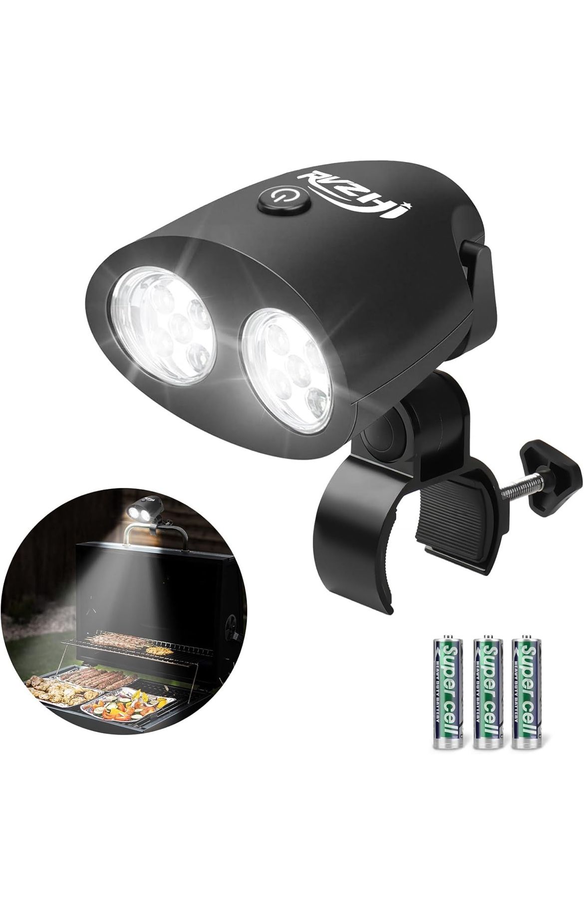 Grill Light Grilling Accessories: Grilling Gifts for Men Christmas Stocking Stuffers, Smoker BBQ Accessories for Outdoor Grill, BBQ Light with Two Bri